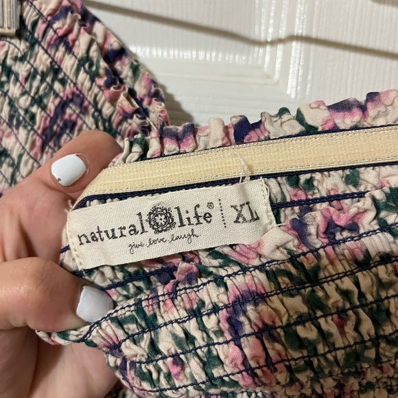 NATURAL LIFE Pink and Purple Patterned Maxi Skirt - Picture 2 of 5